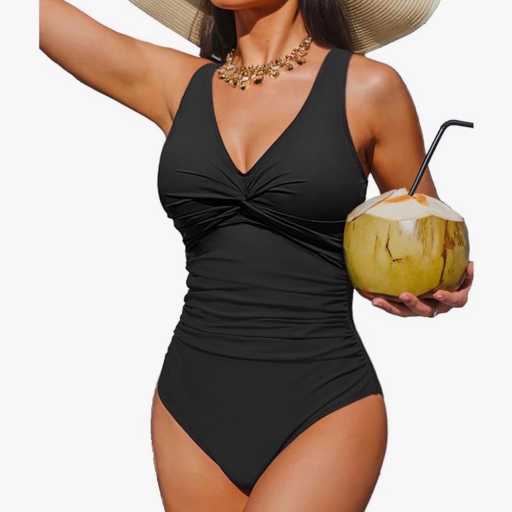 Elegant Black One-Piece Swimsuit